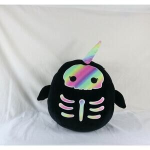 New Squishmallow Bufinda Rainbow Skeleton15' Halloween Glows in the Dark Plush